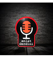 Anlat Derdini Yazılı Tabela 3D Led Neon Etkili Işıklı Tabela 30X45 CM Tek Taraflı