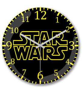 Star Wars Darth Wader Sessiz Duvar Saati Bombeli Gercek Cam--Ücre