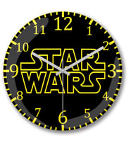 Star Wars Darth Wader Sessiz Duvar Saati Bombeli Gercek Cam--Ücre