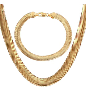 Chavin 7 mm. Snake Yılan Örme Bayan Zincir Kolye Bileklik eg94