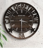 BK Gift Kişiye Özel Canım Öğretmenim Ahşap Duvar Saati Model 1
