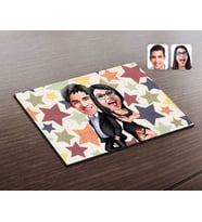 BK Gift Kişiye Özel Sevgililer Karikatürlü Ahşap Puzzle-6