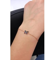 KELEBEK ROSE RENKLİ  GÜMÜŞ BİLEKLİK