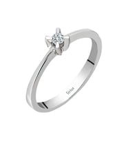 Sirius F Renk 0,07 Karat Pırlanta Tektaş Yüzük 0704R0062