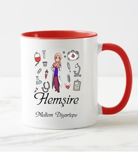Hemşire Kupa Bardağı Kırmızı