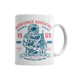 Outerspace Adventure Kupa Bardak Porselen
