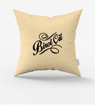 BK Gift Kişiye Özel İsimli Mat Sarı Yastık  1