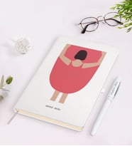BK Gift Kişiye Özel Kadınlar Günü Tasarımlı Beyaz Defter Kalem Seti-22