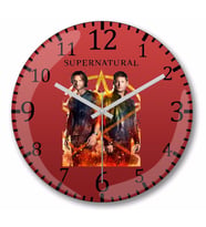 Supernatural Duvar Saati Bombeli Gercek Cam