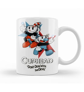 Cuphead and  Mugman  Kupa Bardak Porselen
