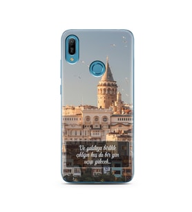 Galata Tasarımlı Süper Şeffaf Silikon Telefon Kılıfı Huawei Y6 Prime (2019)