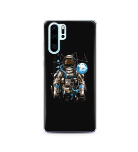 Uzay Astronot Tasarım Süper Şeffaf Silikon Telefon Kılıfı Huawei P30 Pro