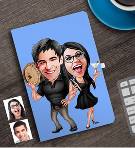 BK Gift Kişiye Özel Sevgililer Karikatürlü Defter-18