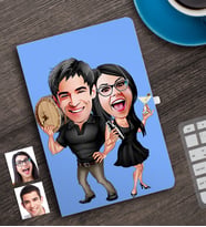 BK Gift Kişiye Özel Sevgililer Karikatürlü Defter-18