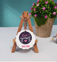 Love Yourself Tasarımlı Kişiye Özel Hediye Ahşap Anahtarlık