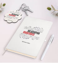 BK Gift Kişiye Özel Bilgisayar Mühendisi Beyaz Defter Kalem Ve Anahtarlık Hediye Seti-2 (Model 1)