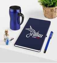 BK Gift Kişiye Özel Avukat Temalı Lacivert Defter Kalem ve Termos Mug Seti - 9 (Model 1)