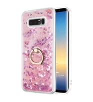Microsonic Samsung Galaxy Note 8 Kılıf Glitter Liquid Holder Pembe