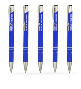 BK Gift Kişiye Özel Mavi Metal Tükenmez Kalem 100 Adet Model 133