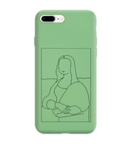 Iphone 7 Plus Çizgi Tasarımlı Yeşil Lansman Telefon Kılıfı