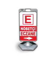 Nöbetçi  Eczane  Reklam ve Yönlendirme Uyari Dubasi A Tabela Gri