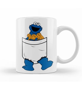 Cookie Monster Kurabiye Canavarı Kupa Bardak Porselen