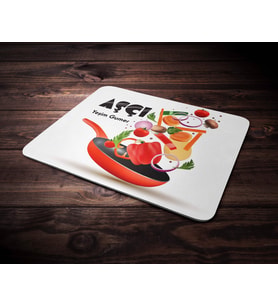 Kişiye Özel Aşçı Tasarımlı Mouse Pad (Renksiz)