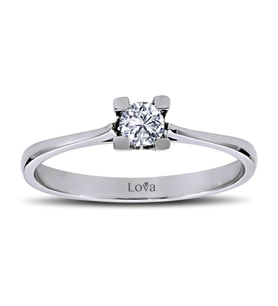 Lova D Renk 0,15 Karat Pırlanta Tektaş Yüzük - 1020101