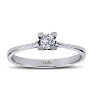 Lova D Renk 0,15 Karat Pırlanta Tektaş Yüzük - 1020101
