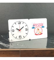 Bebek Hediyesi Ahşap Masa Saati 002