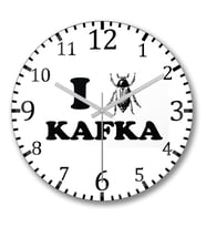 Kafka 1 Duvar Saati Bombeli Gercek Cam