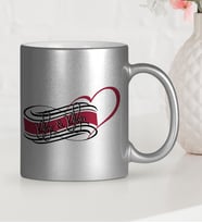 BK Gift Kişiye Özel Sevgililer Günü Temalı Gümüş Yaldızlı Kupa Bardak  34