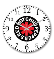 Red Hot Chili Peppers1 Duvar Saati Bombeli Gercek Cam