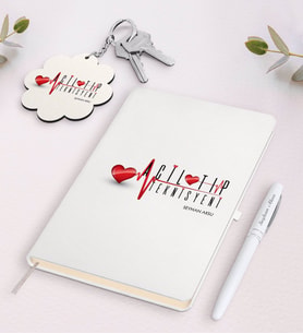 BK Gift Kişiye Özel Acil Tıp Teknisyeni Beyaz Defter Kalem Ve Anahtarlık Hediye Seti-2 (Model 1)
