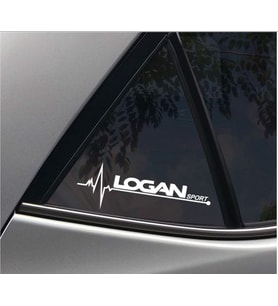 Dacia Logan Yan Cam Sticker Oto Kapı Çıkartma  20cmx7cm
