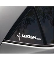 Dacia Logan Yan Cam Sticker Oto Kapı Çıkartma  20cmx7cm