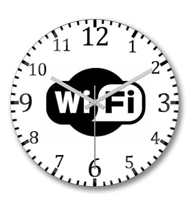 İnternet Wi Fi Duvar Saati Bombeli Gercek Cam