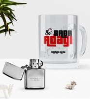 BK Gift Kişiye Özel Baba Adayı Cam Kupa Bardak Benzinli Metal Çakmak Seti-3 (Model 1)