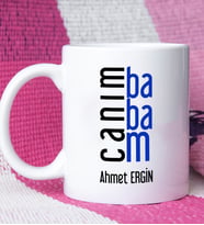 Babaya Canım Babam Tasarımlı Kişiye Özel Baba Kupa Bardak