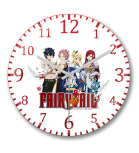 Fairy Tail2 Duvar Saati Bombeli Gercek Cam