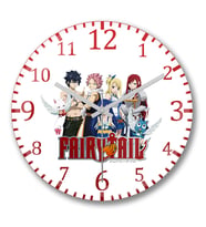 Fairy Tail2 Duvar Saati Bombeli Gercek Cam