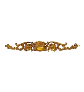 Decogold Küçük Kapı Tacı Dekoratif Motif Süsü Kahve Eskitme Dgm-35