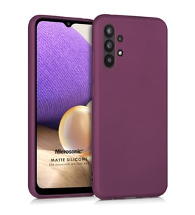 Microsonic Matte Silicone Samsung Galaxy A32 Kılıf Mor