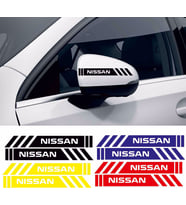 Nissan X-Trail ayna sticker etiket şerit - spor tuning görünüm 1pakette 4 renk