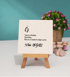Eş Tasarımlı İsme Özel Eş Dekoratif Taş Baskı