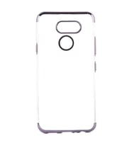 LG K40S Kılıf Zore Dört Köşeli Lazer Silikon Kılıf (Siyah)