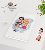 BK Gift Kişiye Özel Sevgililer Günü Temalı Evleniyoruz Karikatürlü Beyaz Defter-9