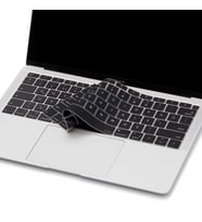 Laptop MacBook Air 13inc Klavye Koruyucu A1932 2018/2019 İngilizce-Türkçe Baskı (Siyah)