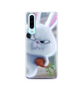 Dedektif Tavşan Tasarımlı Süper Şeffaf Silikon Telefon Kılıfı Huawei P30  