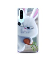 Dedektif Tavşan Tasarımlı Süper Şeffaf Silikon Telefon Kılıfı Huawei P30  